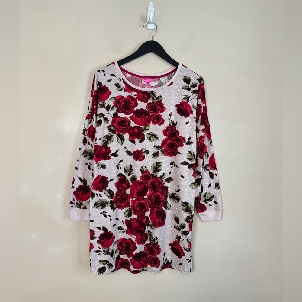 Betsey Johnson - Rose Print, lightweight Tunic/Dress
Size: Medium